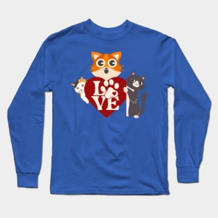 Cat Love Long Sleeve T-Shirt